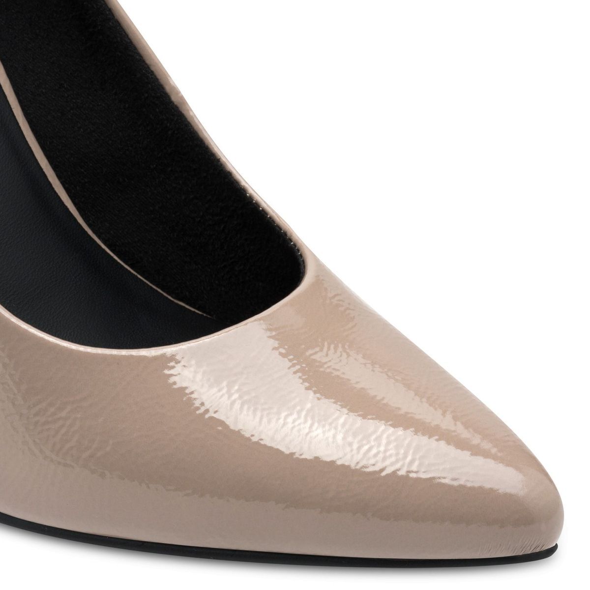 Escarpin pointu marron cognac cuir, MARCO TOZZI