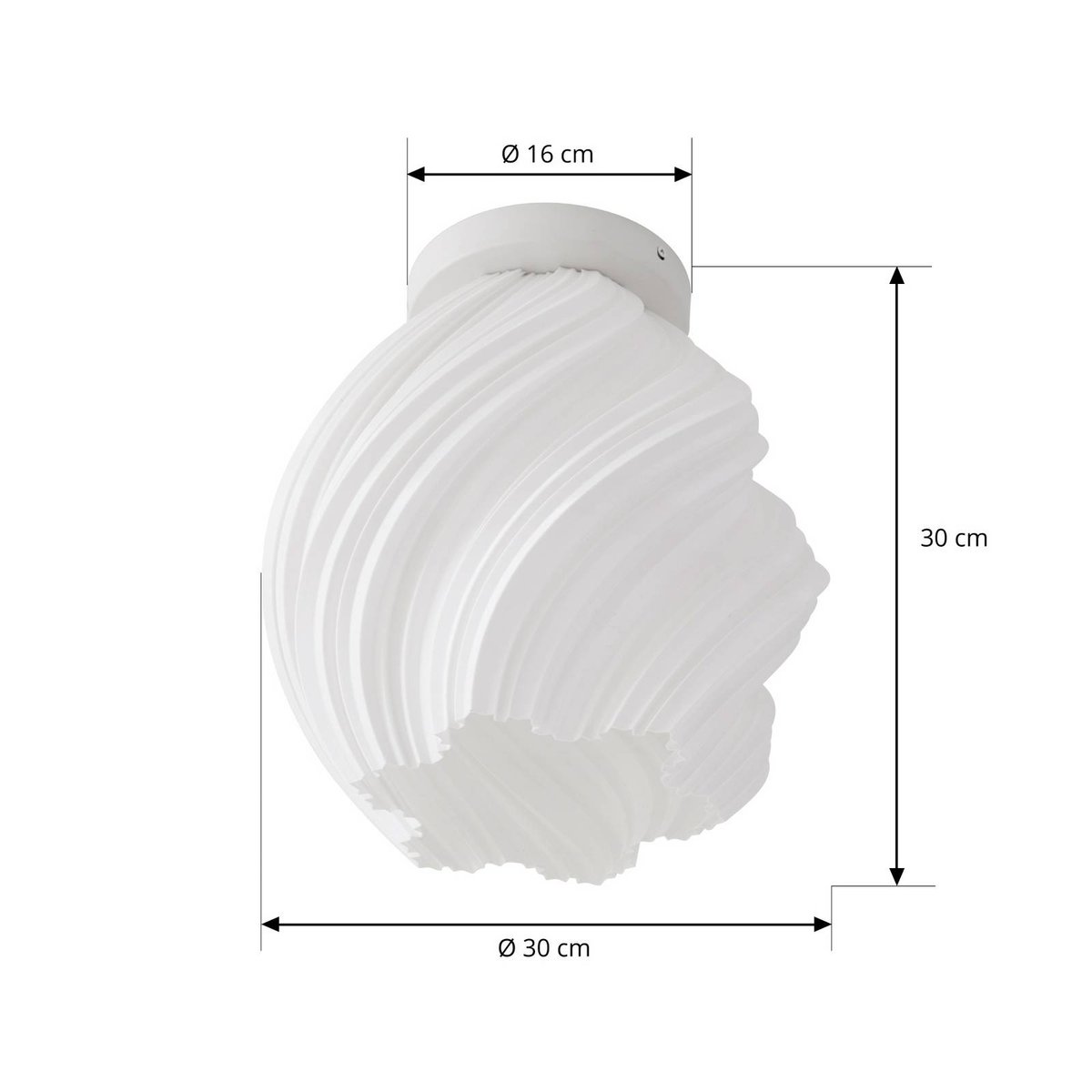 Plafonnier moderne, Nuvia blanc, LINDBY