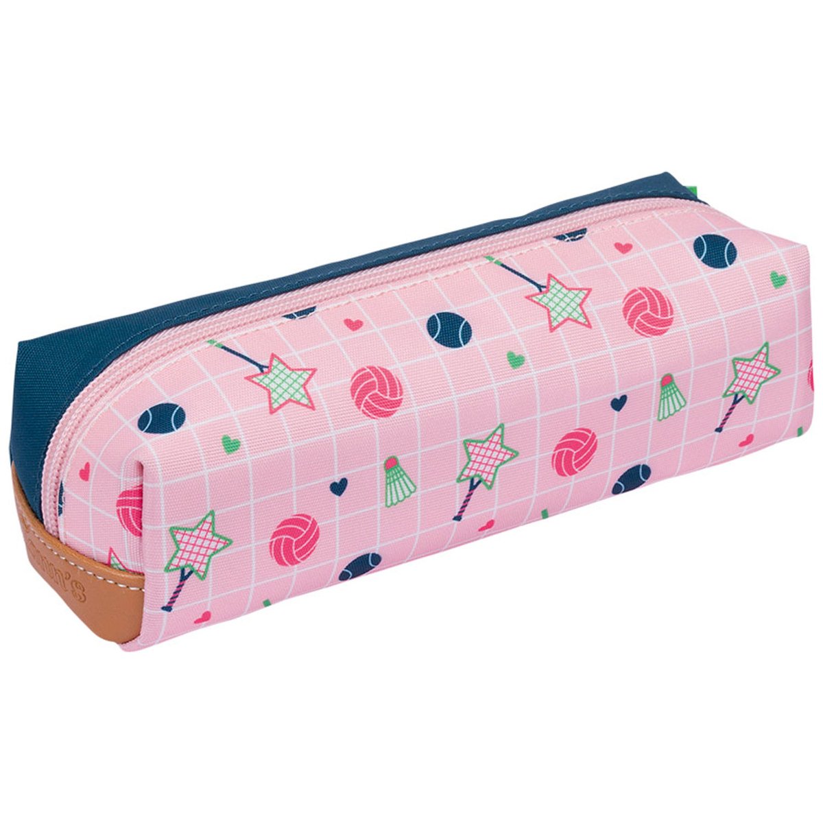 Trousse scolaire vert, rose, TANN'S