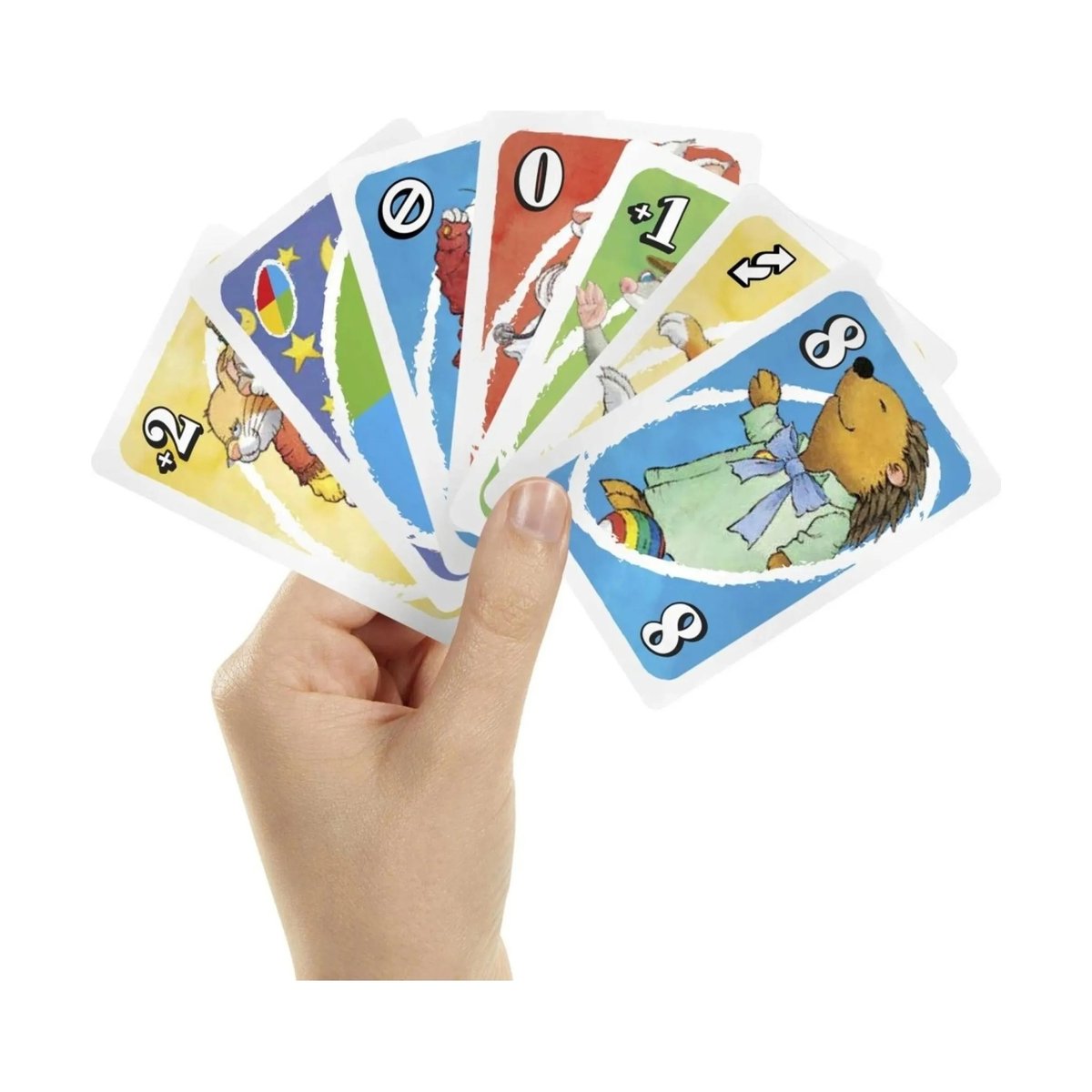 Jeu de cartes UNO Junior << Leo Lausemaus >> multicolore, MATTEL