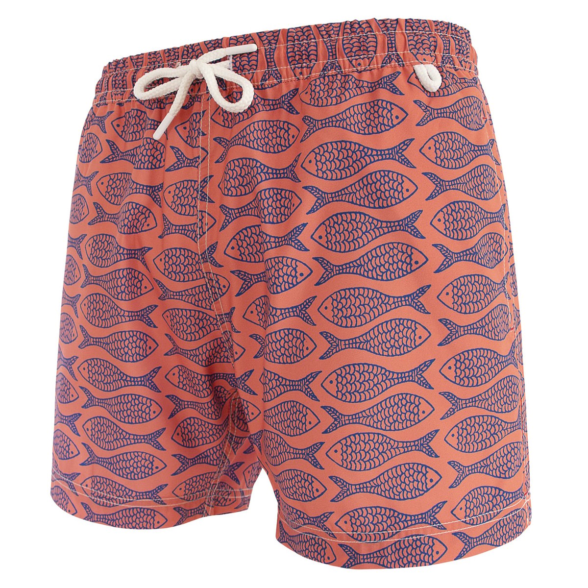 Short de bain MONTAUK 456 Fish rose corail, LES LOULOUS DE LA PLAGE