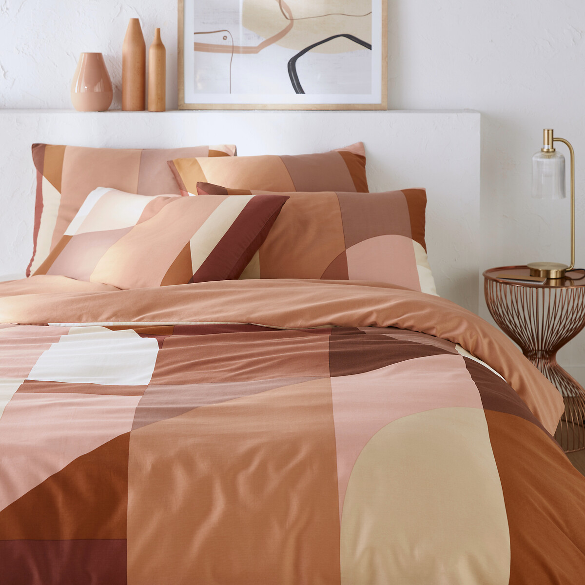 Housse de couette satin de coton lavé, Marjorie imprimé, LA REDOUTE INTERIEURS