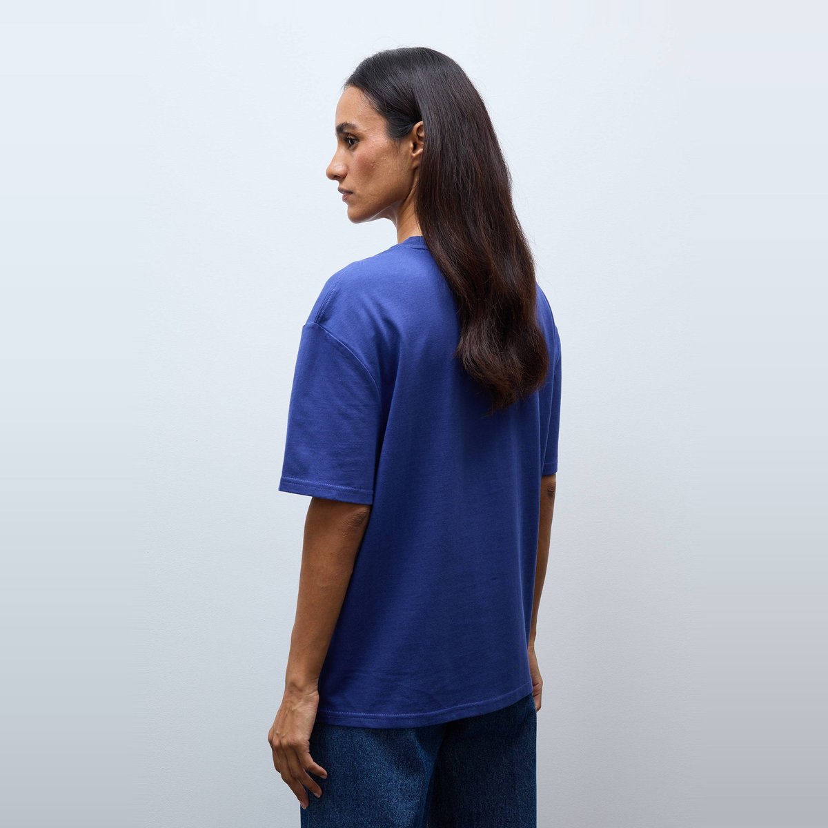 T-shirt manches courtes avec broderie et imprimé en coton BIO GOTS penombre, MONOPRIX