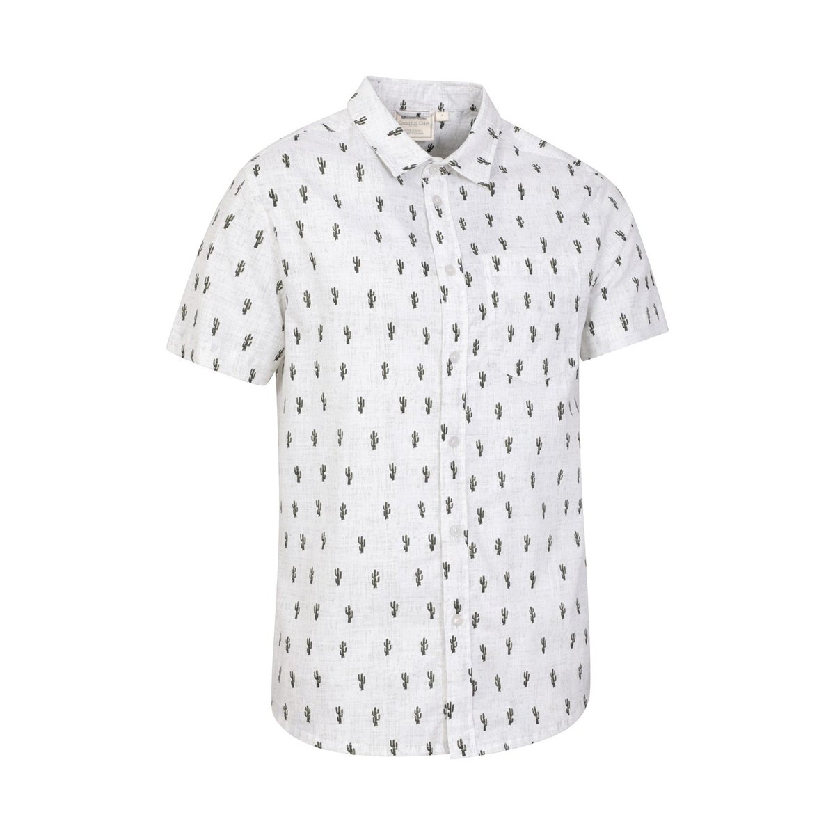 Chemise manches courtes motif/style imprimé PRESTON blanc, MOUNTAIN WAREHOUSE