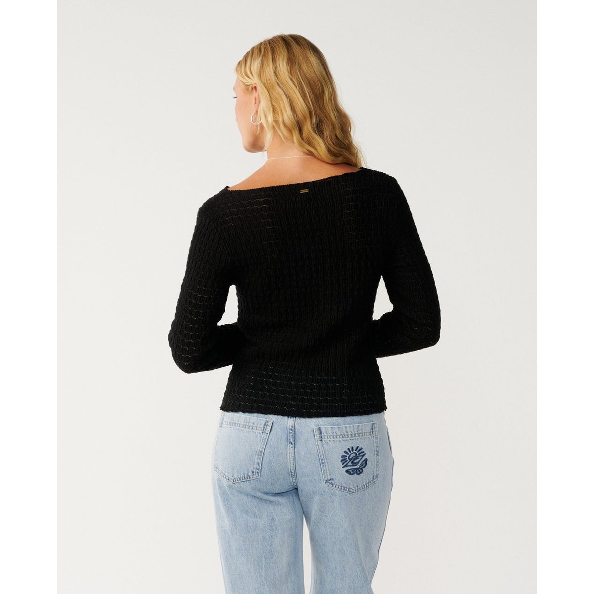 T-shirt texturé à manches longues Bossa NOVA black, RIP CURL