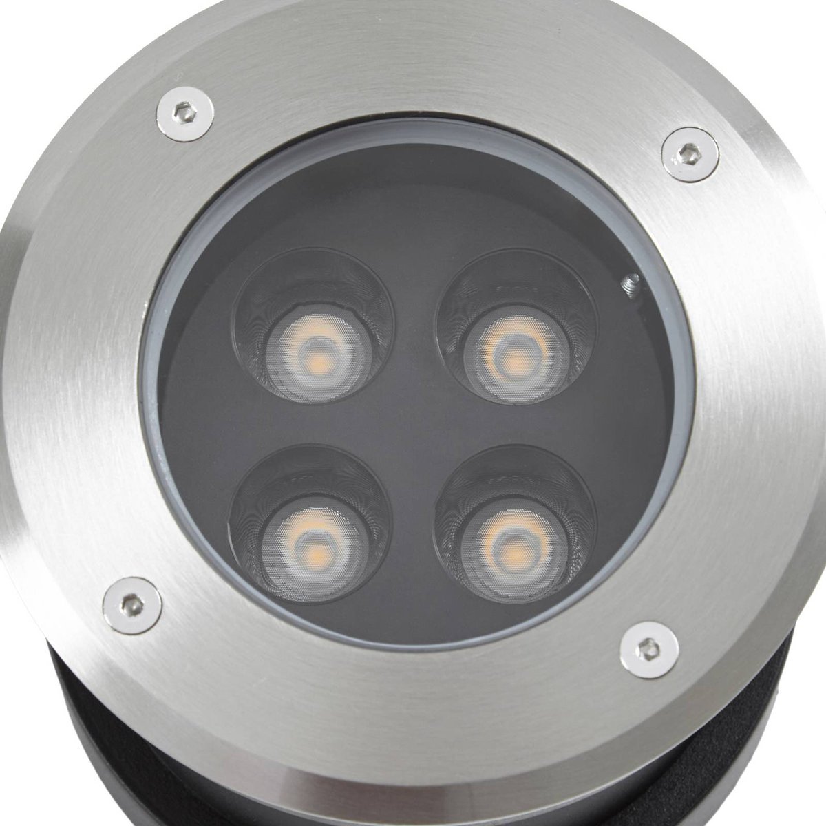 Spots encastrables dans le sol en inoxLED nickel, transparent, ARCCHIO