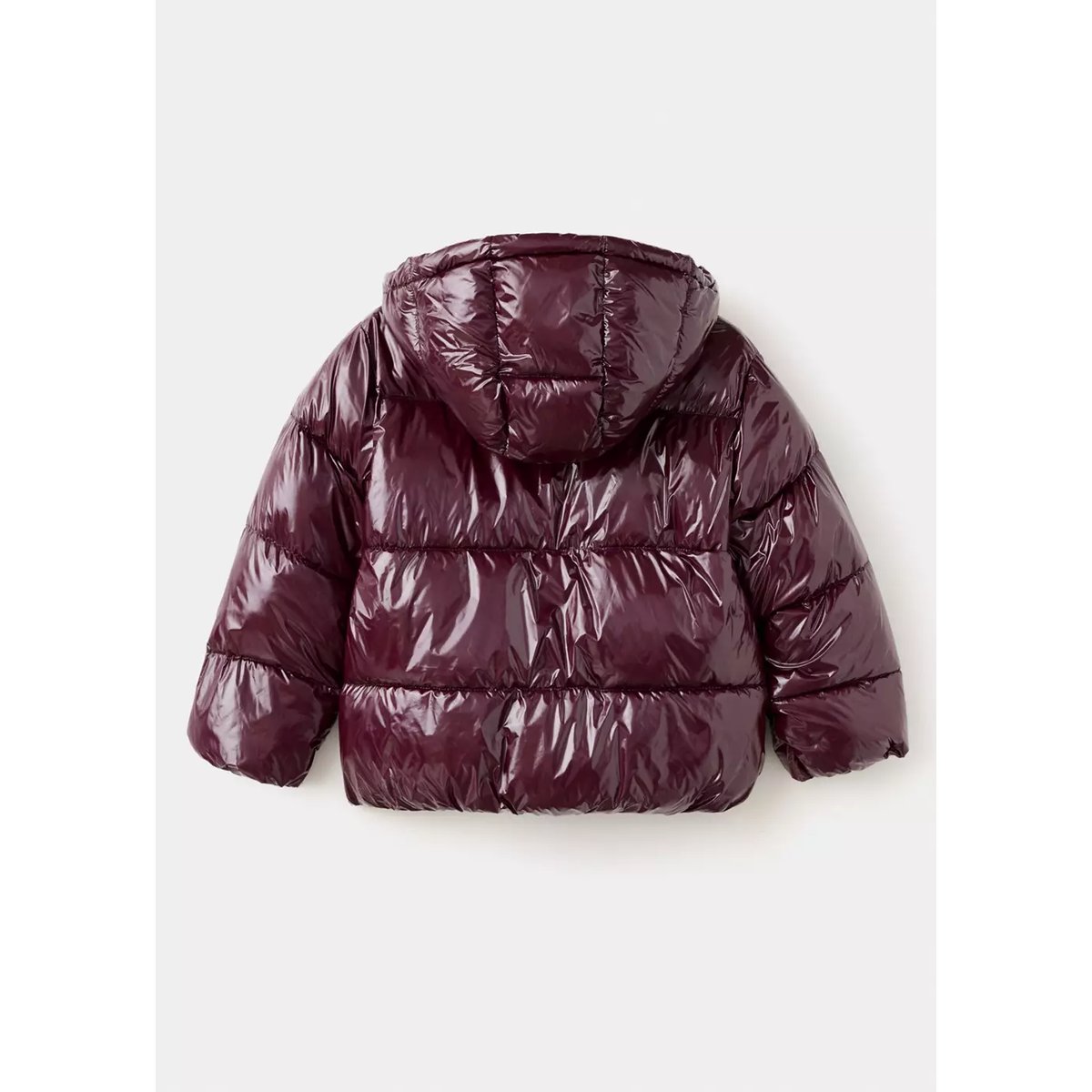 Anorak matelassé brillant grenat, MANGO KIDS