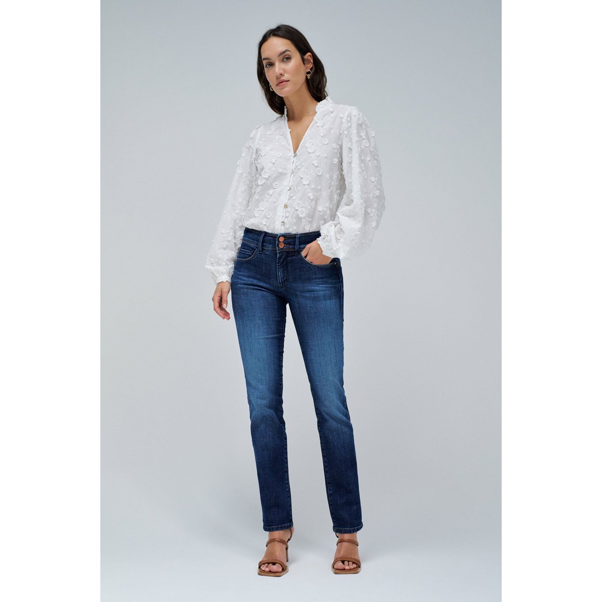 JEAN SECRET PUSH IN SLIM bleu denim, SALSA JEANS