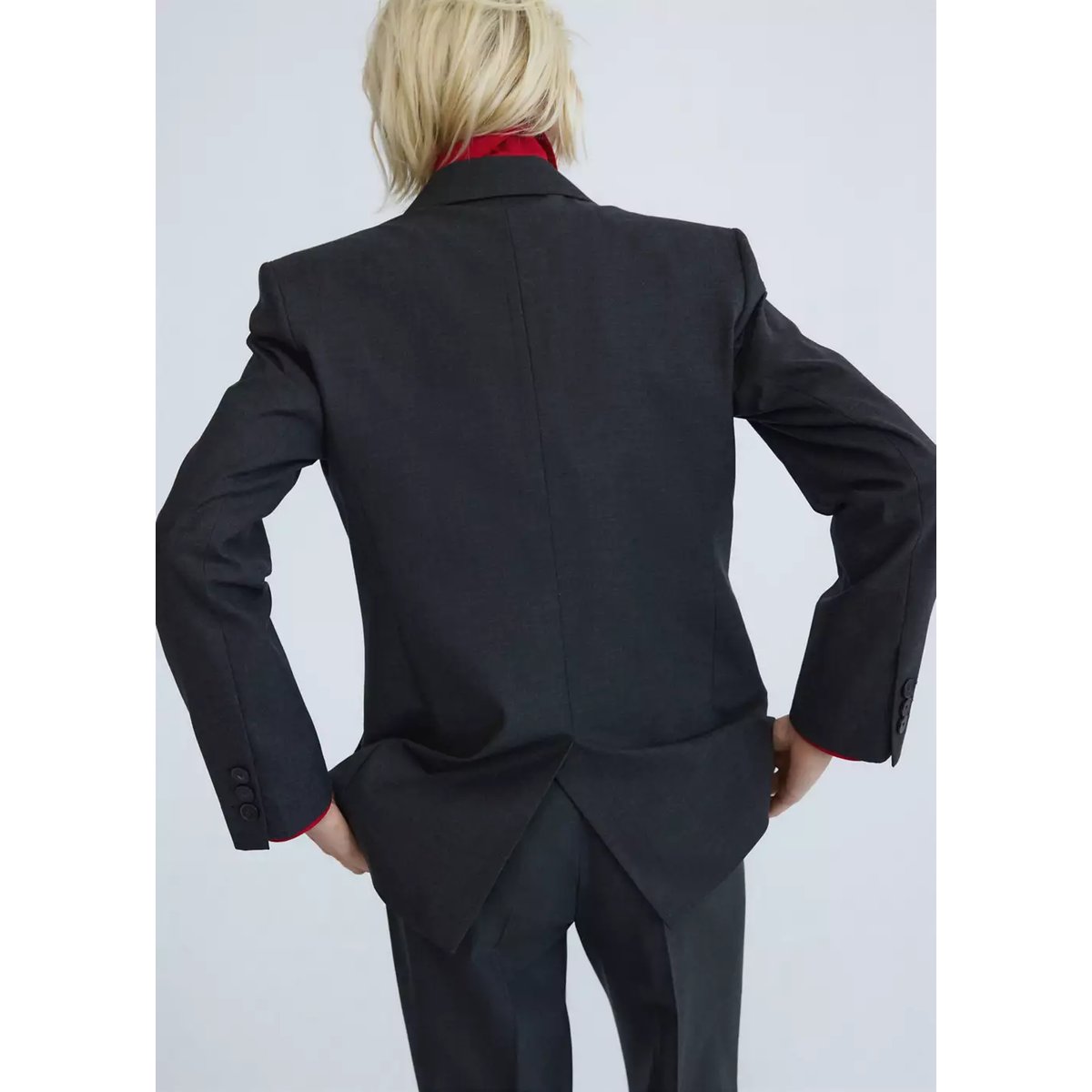 Pantalon de costume laine gris, MANGO