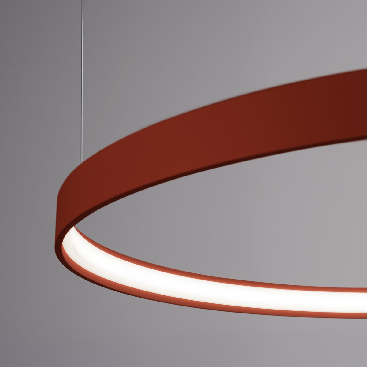 Lustre Aluminium Ocre Rouge LED 1 Rio ocre rouge, EDEN