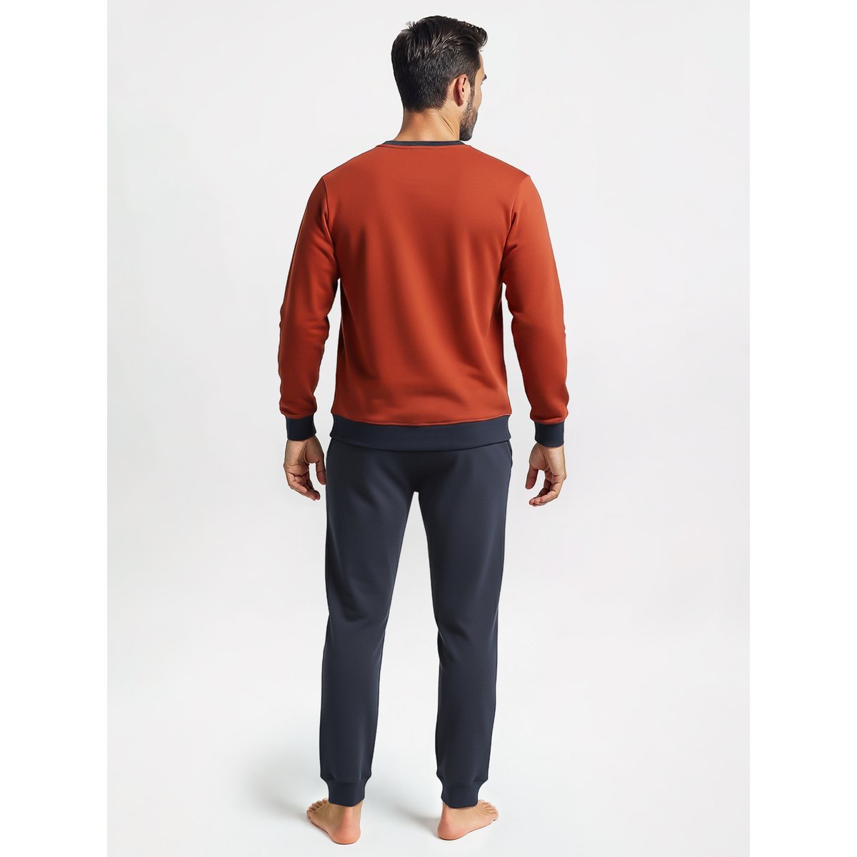Pyjama manches longues Coton NIGHTWEAR XTRA rooibos rouge, CALIDA