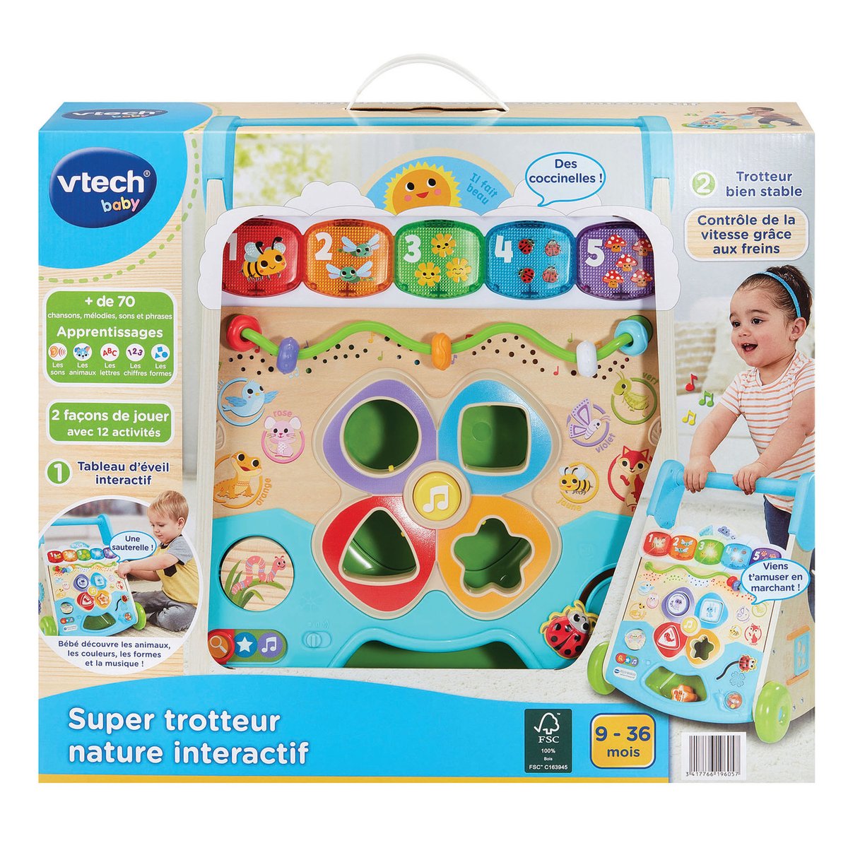 - Super trotteur nature interactif couleur unique, VTECH