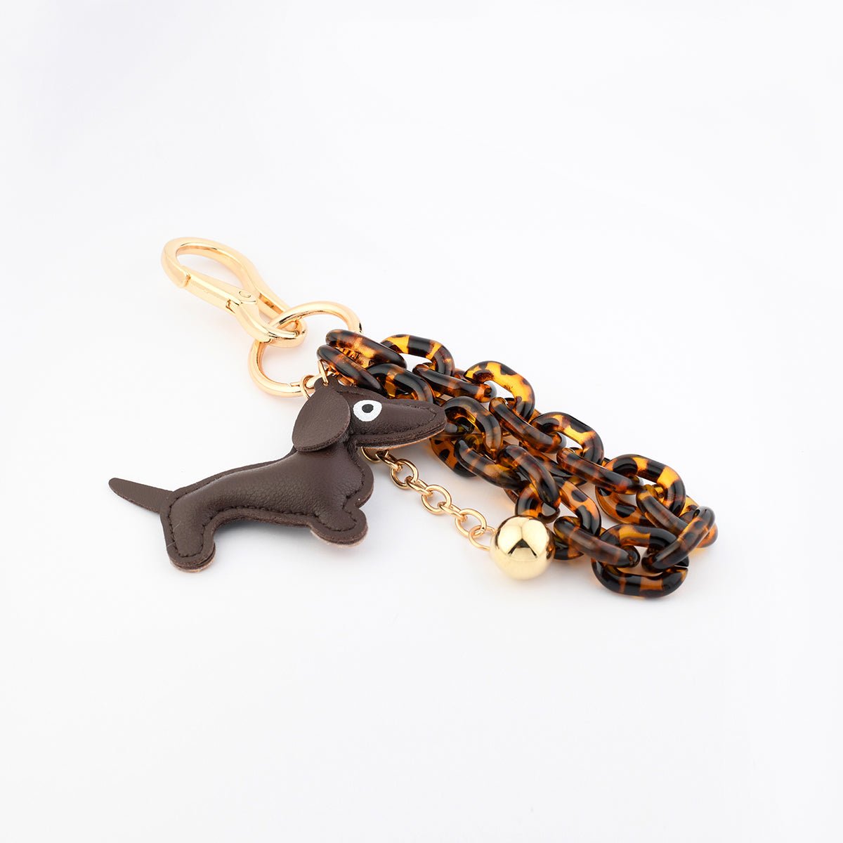 Bijoux de sac teckel marron marron, BALABOOSTE