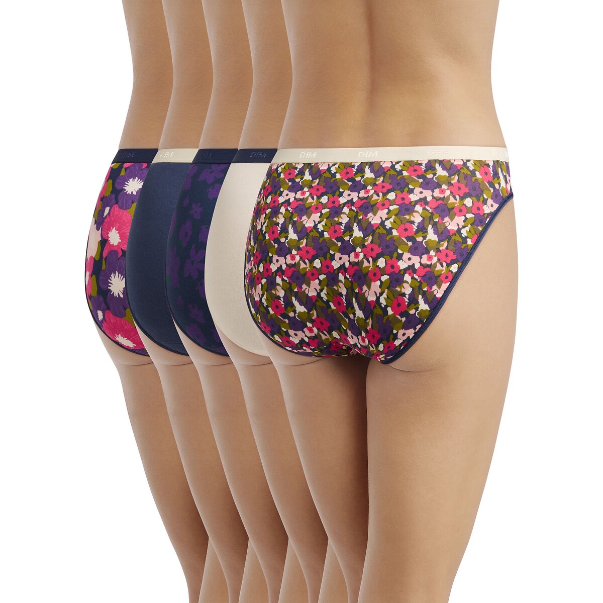 Set van 5 slips POCKETS COTON set bloemenpracht, DIM