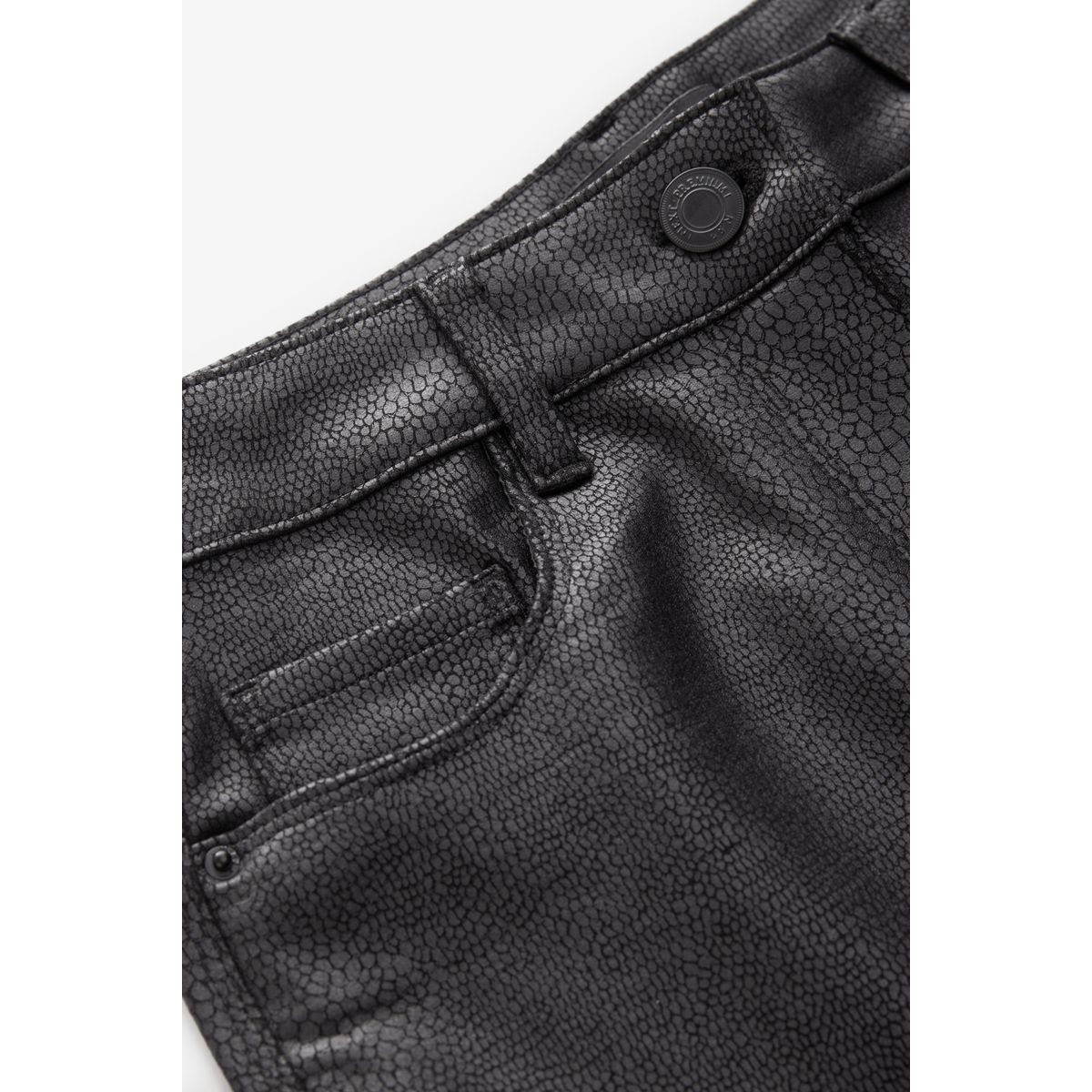 Pantalon en maille point de rome enduit noir, NEXT
