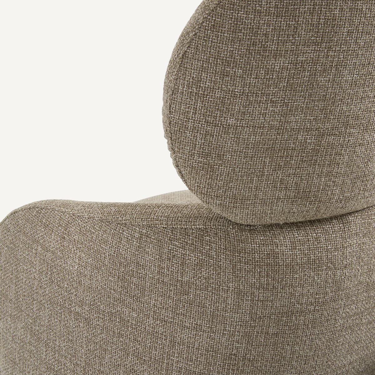 Sillón giratorio con reposapiés, en tela jaspeada y chapa de nogal, JESPER marrón glacé, AM.PM