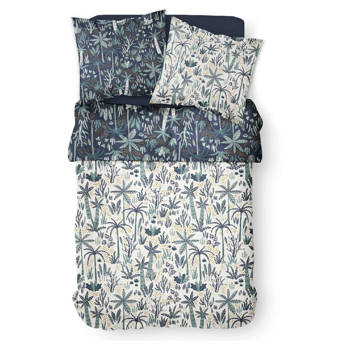 Parure de lit SUNSHINE FLORINE bleu, TODAY