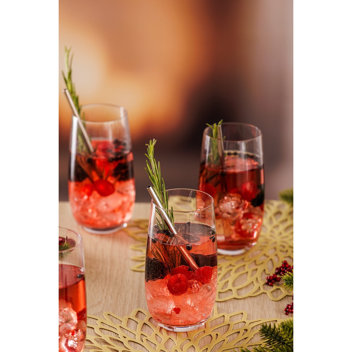 Set of 4 Kings Hiball Glasses glass, RAVENHEAD