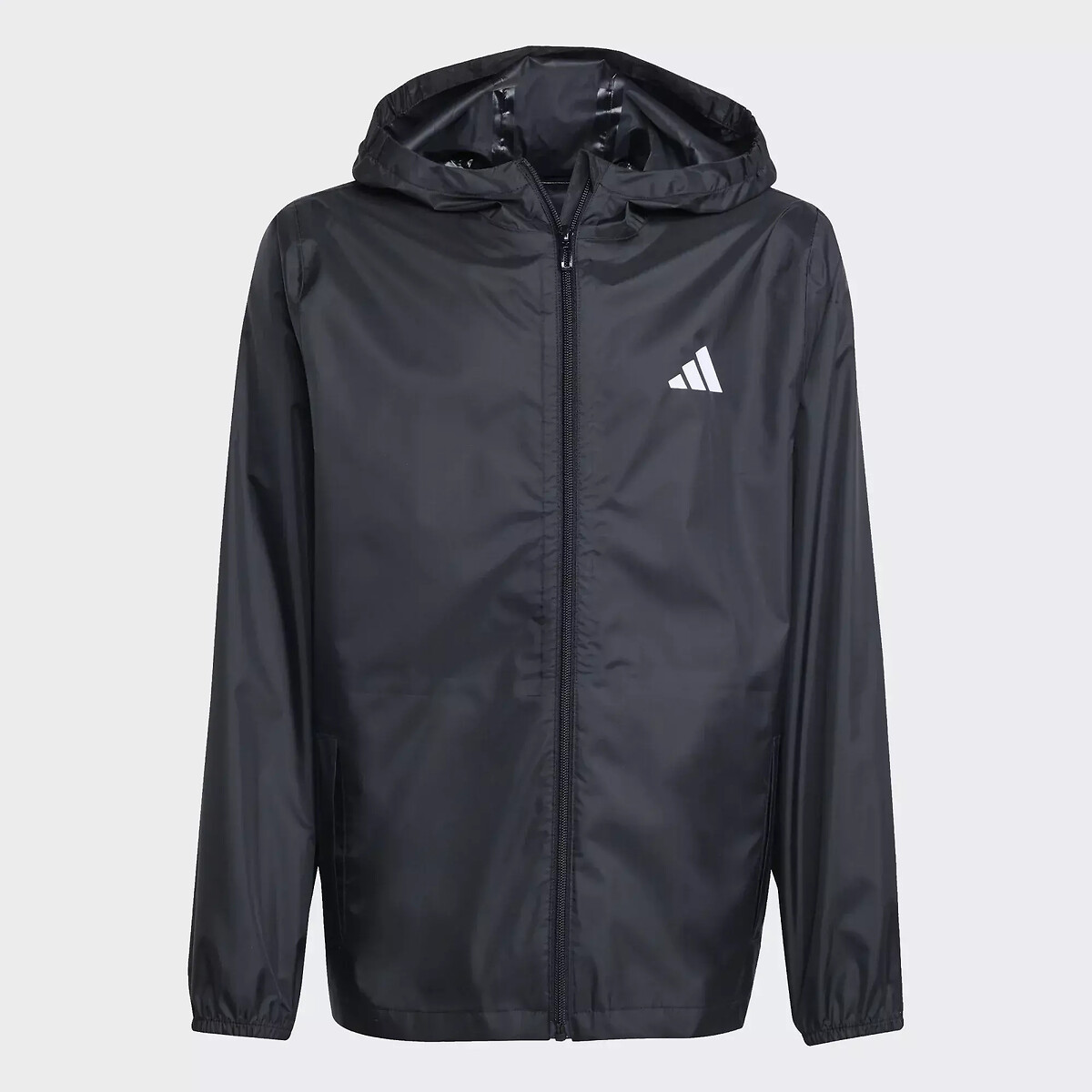 Giacca anti-vento con cappuccio nero , adidas Performance