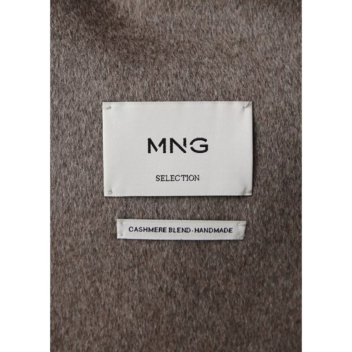 Manteau en mélange laine et cachemire à poches marron moyen, MANGO MAN