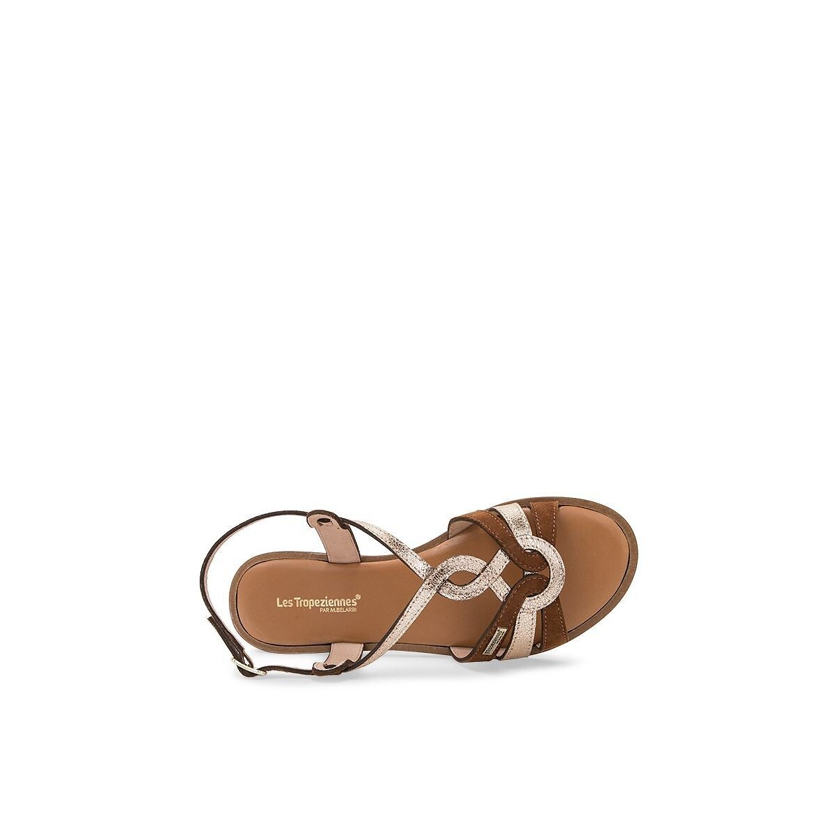 Habby Leather T-Bar Shoes tan/gold-coloured, LES TROPEZIENNES PAR M.BELARBI