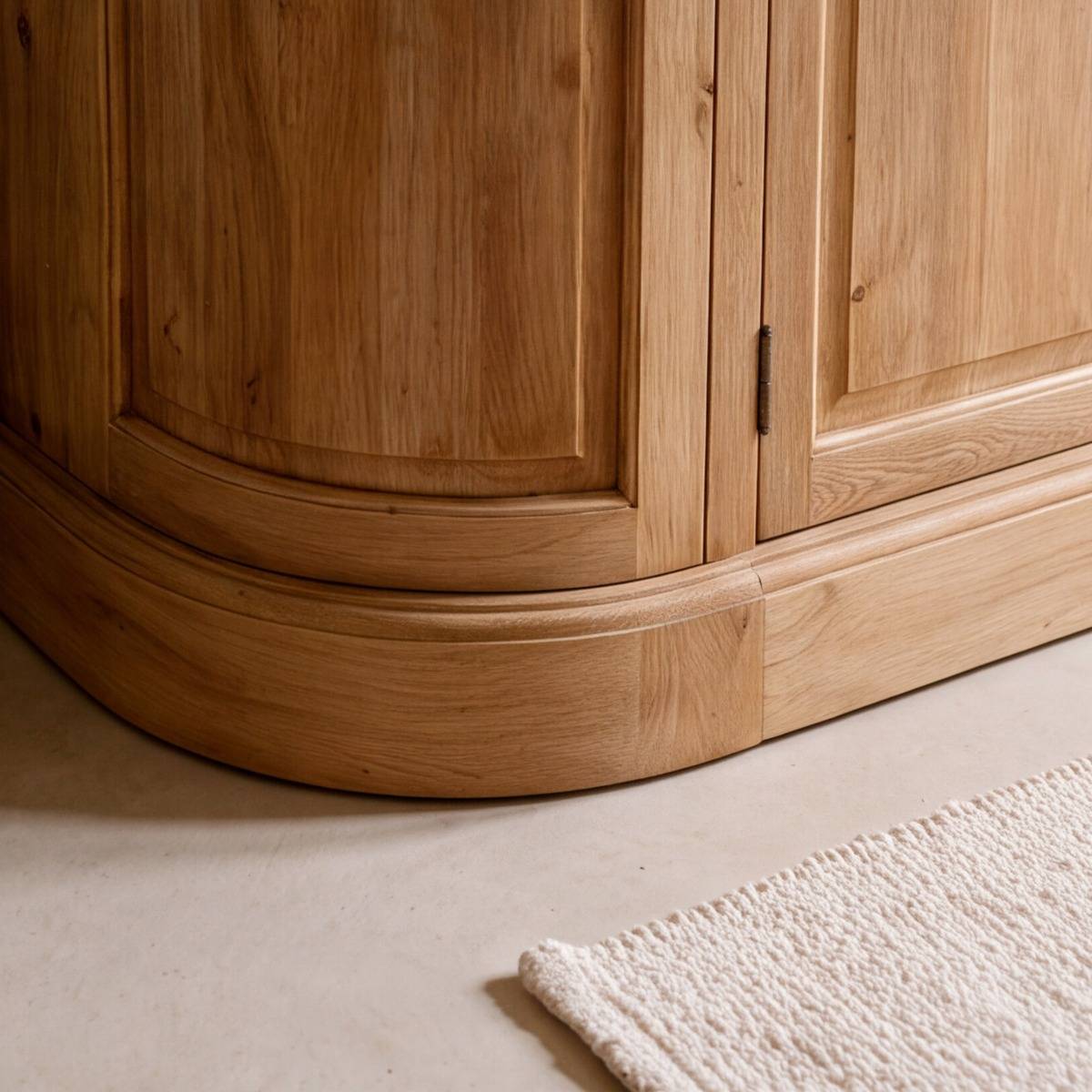 Meuble sous vasque bois recyclé et marbre GARANCE bois clair, MADE IN MEUBLES