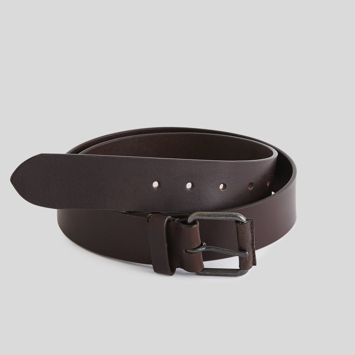 Ceinture en cuir noir, MONOPRIX