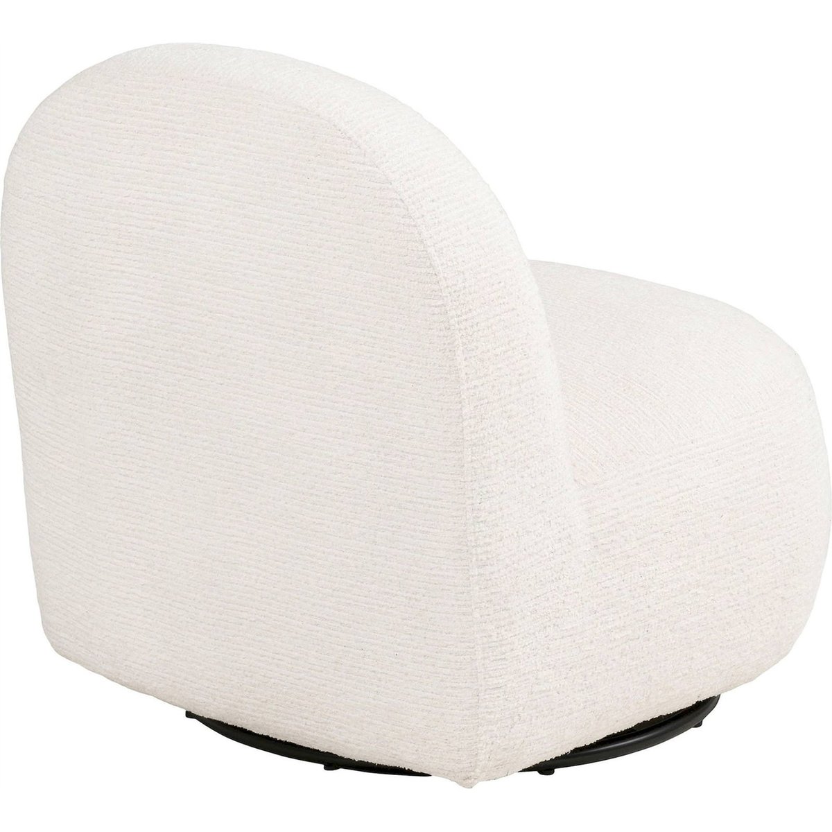 Fauteuil pivotant en chenille collection FINICS blanc chenille, RECOLLECTION