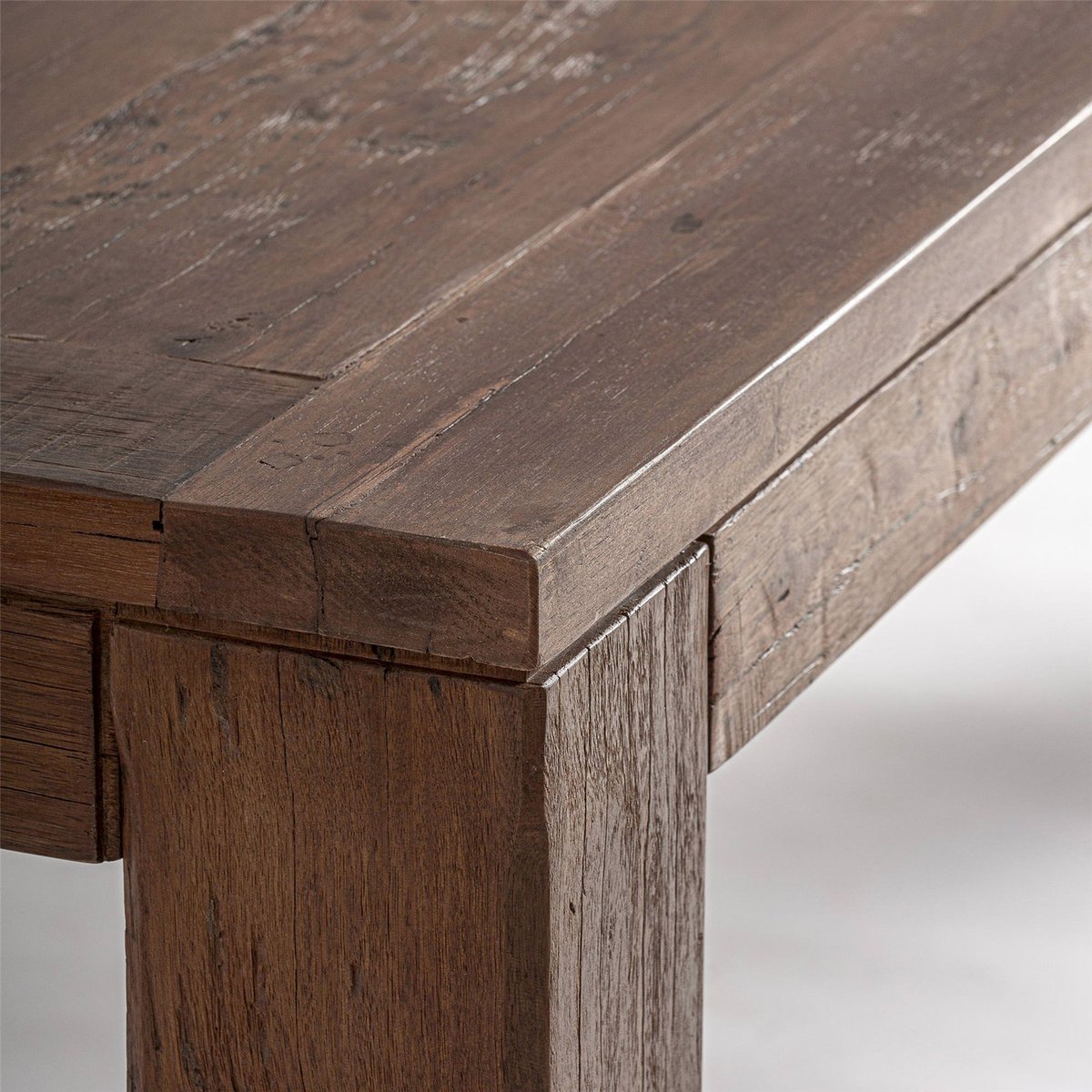 Table à manger bois collection S.SELBY brun finition naturelle, RECOLLECTION