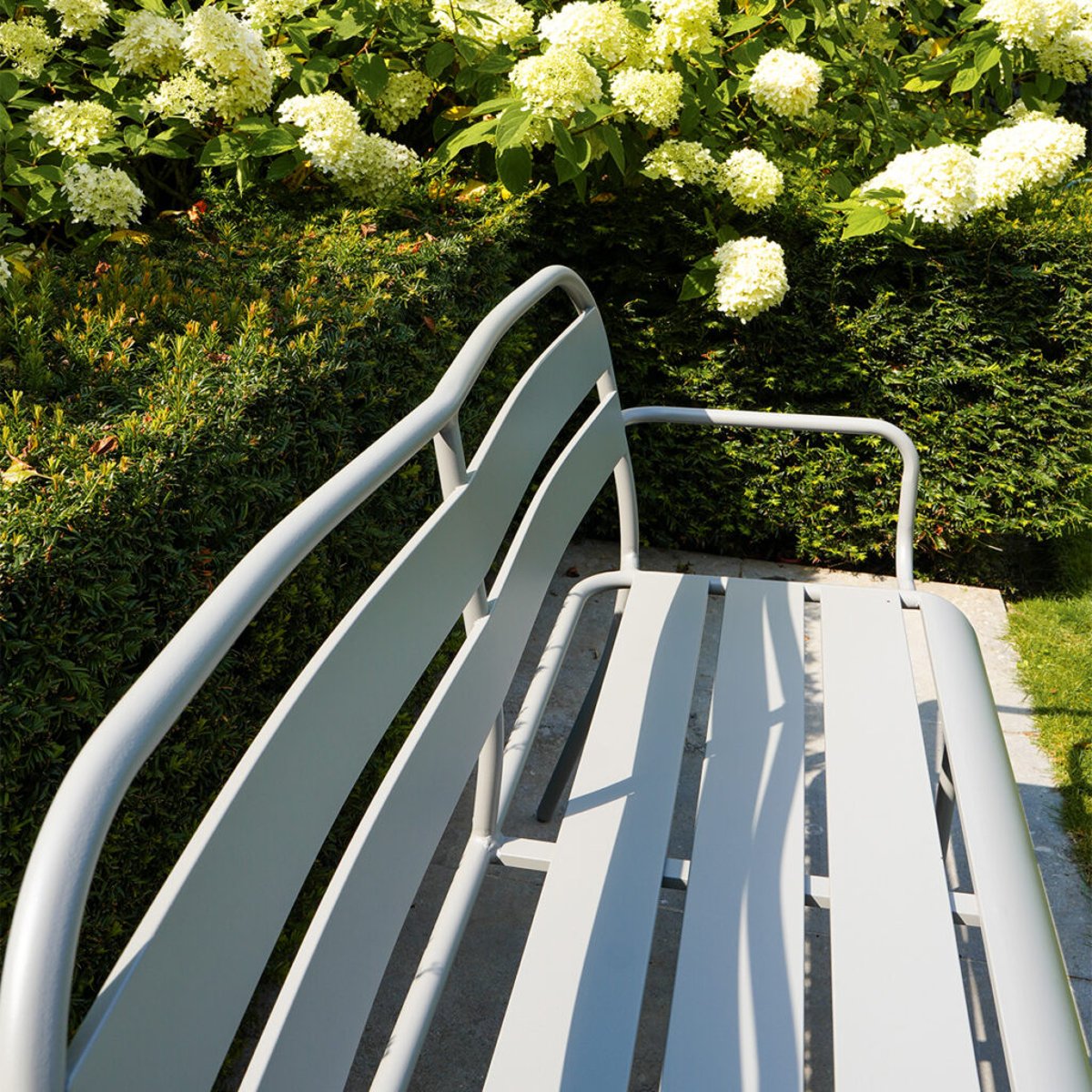 Banc en aluminium SOHA gris galet, WILSA GARDEN