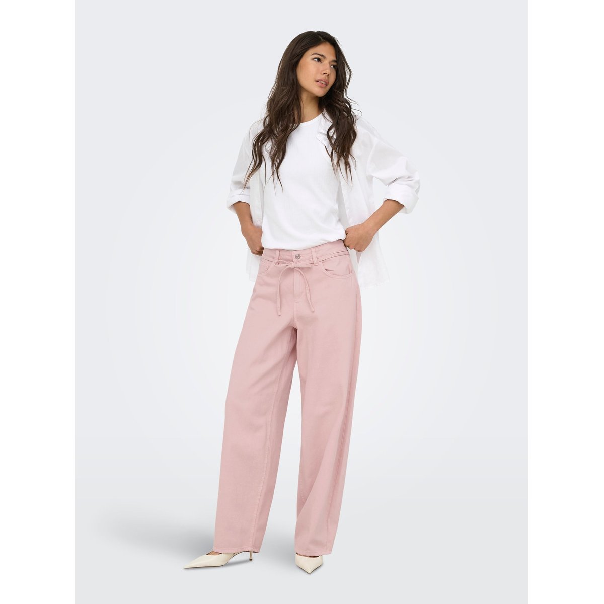 Pantalon À Jambe Large rose smoke, ONLY