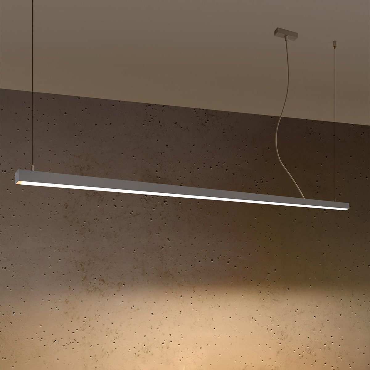 Suspension Aluminium Gris LED 1 Pinne gris, EDEN