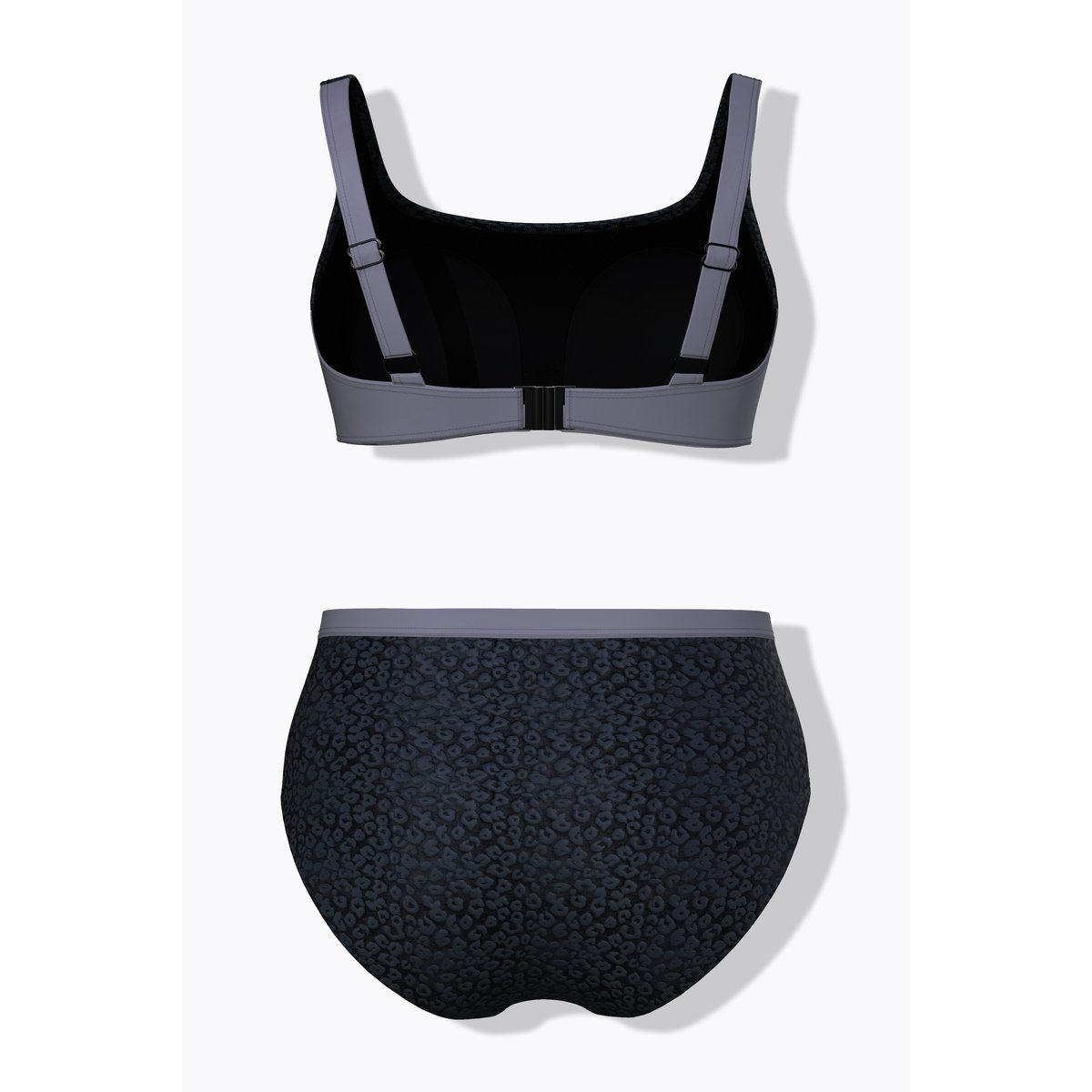 Bikini à bonnets souples. Bretelles noir, ULLA POPKEN