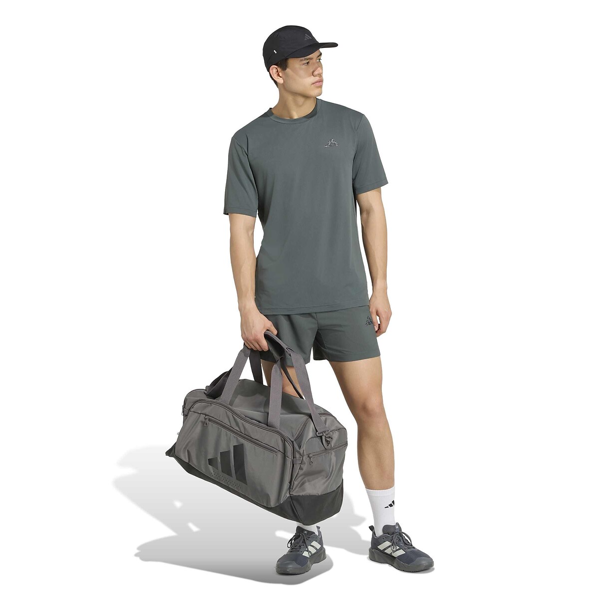 T-shirt de training manches courtes, WORKOUT ESSENTIALS gris foncé, adidas Performance