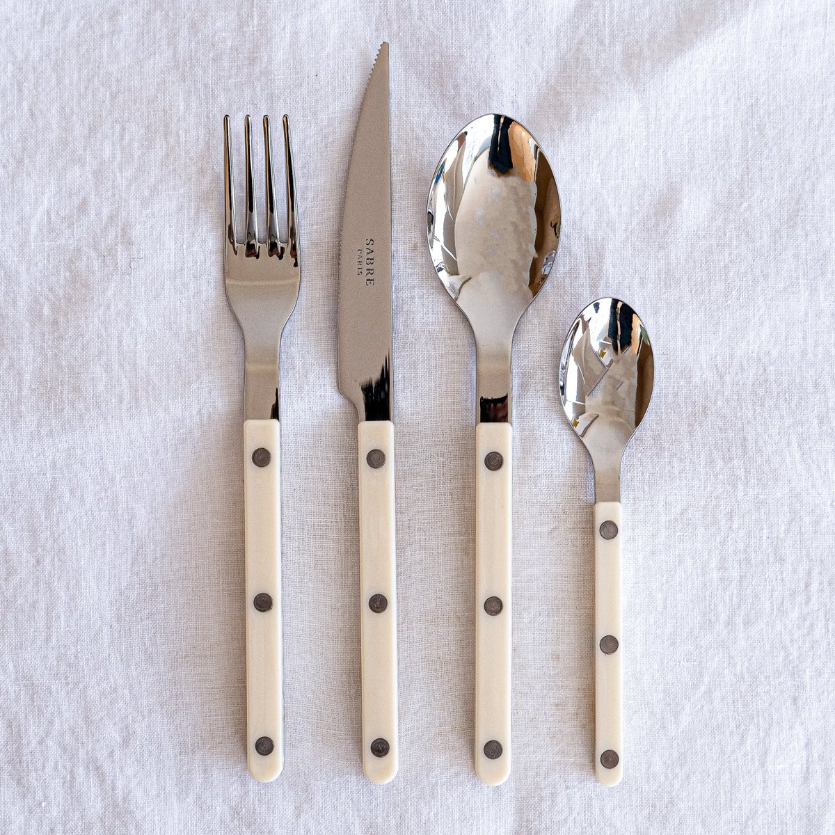 Set de 4 couverts de table, Bistrot ivoire, SABRE