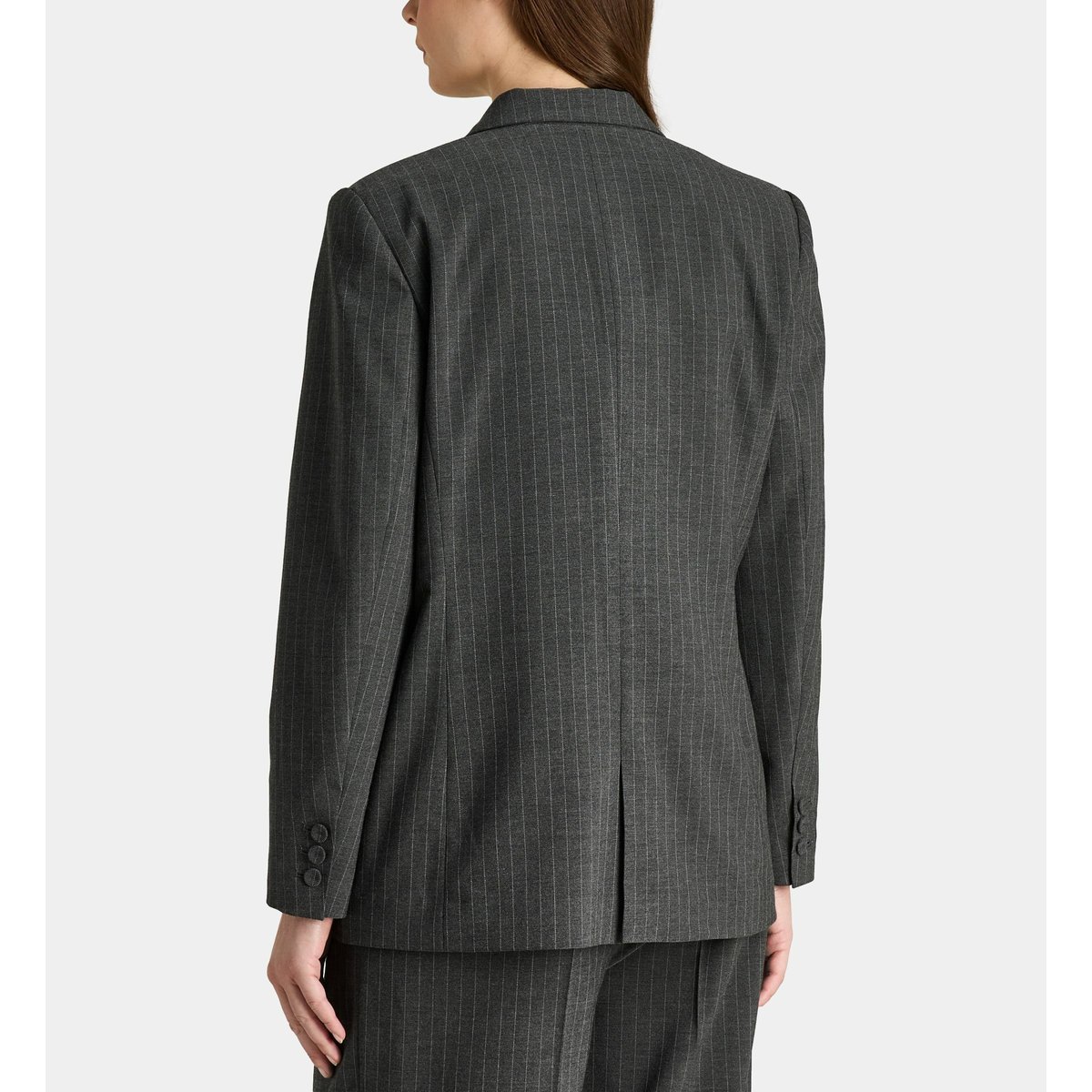 Veste de tailleur droite axel ten rayures recyclée gris moyen, GALERIES LAFAYETTE