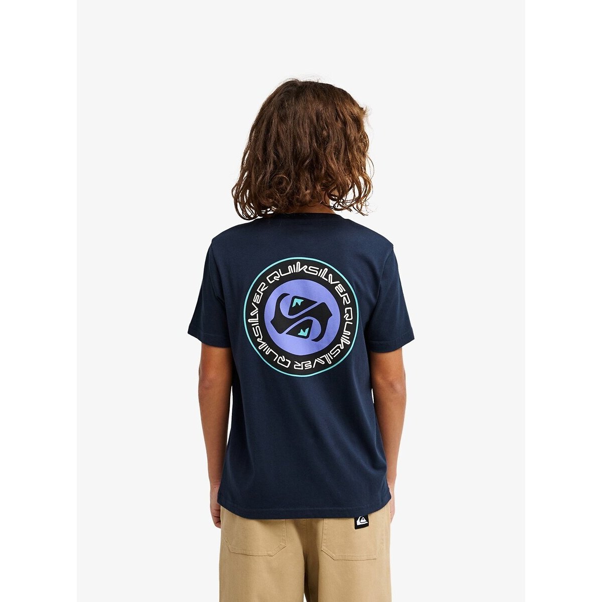 T-shirt à manches courtes, imprimé dos bleu marine, QUIKSILVER