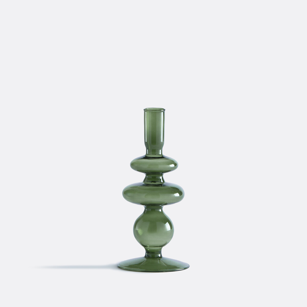Bougeoir en verre H20 cm, Chilava vert, LA REDOUTE INTERIEURS