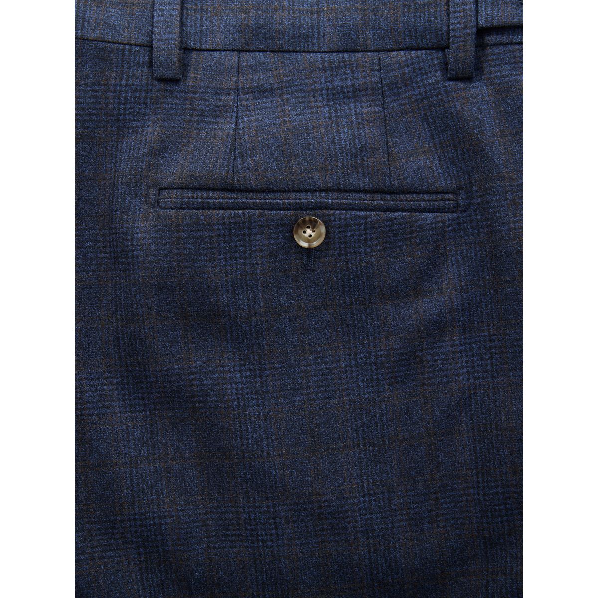 Pantalon de costume slim laine carreaux Signature bleu marine, NEXT
