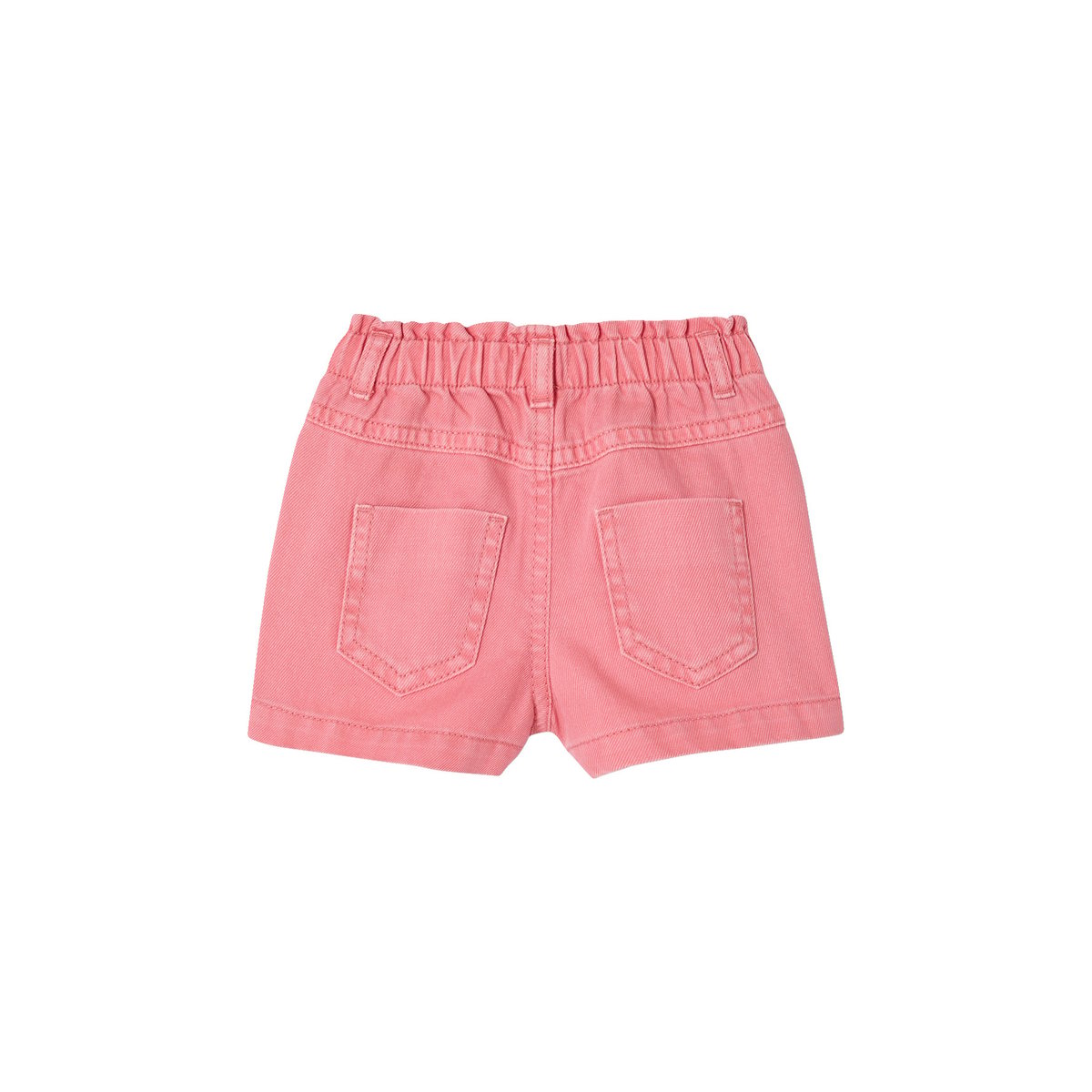 Short bébé brodé rose bonbon, VERTBAUDET