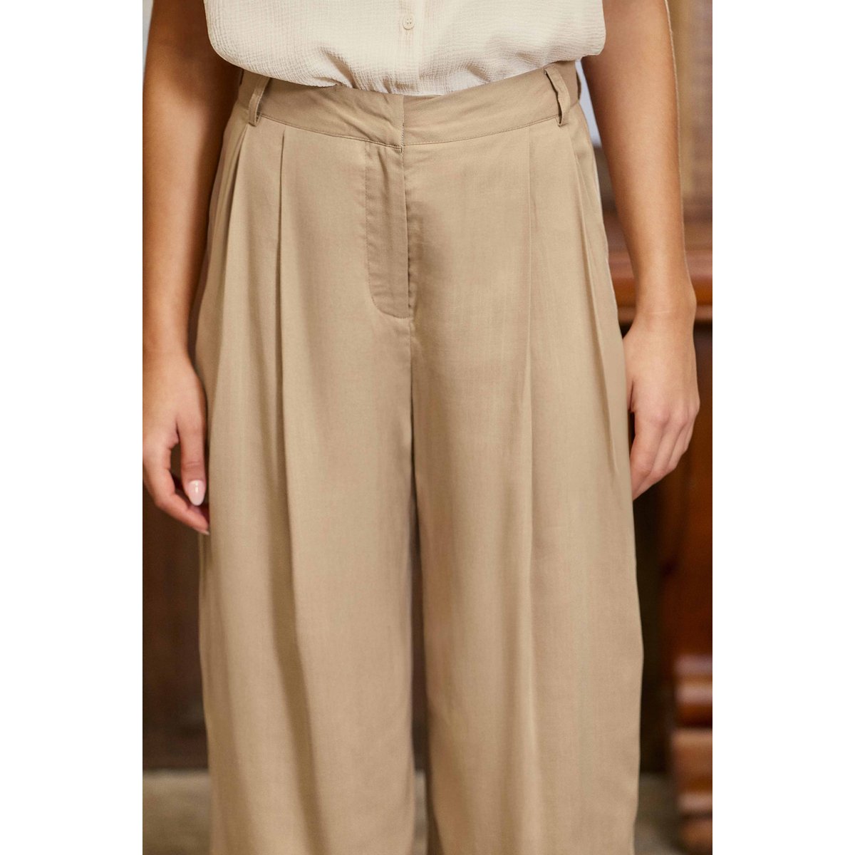 Pantalon loose uni PALINE 13-beige, LA PETITE ETOILE