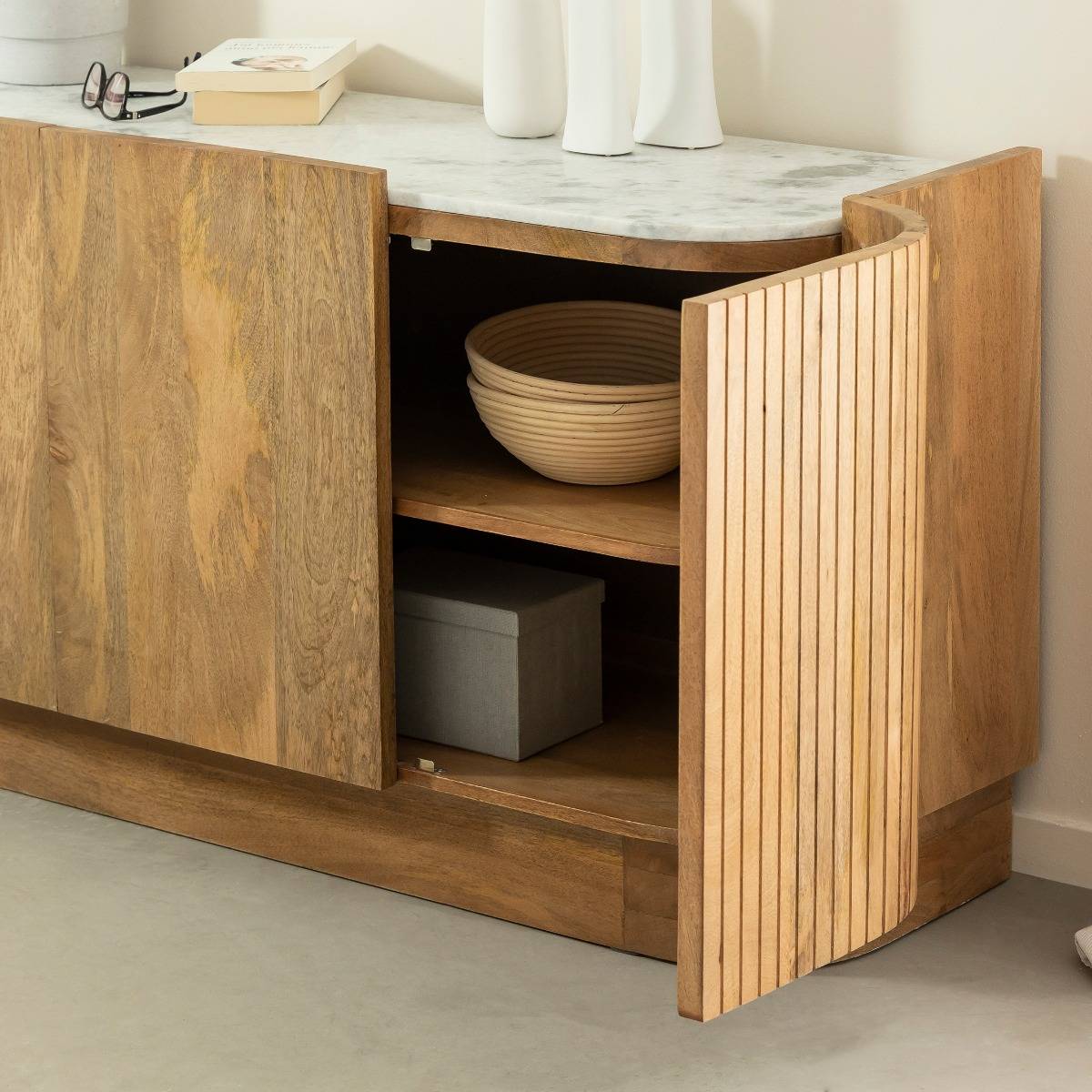 Buffet en bois de manguier ADLER bois clair, MADE IN MEUBLES