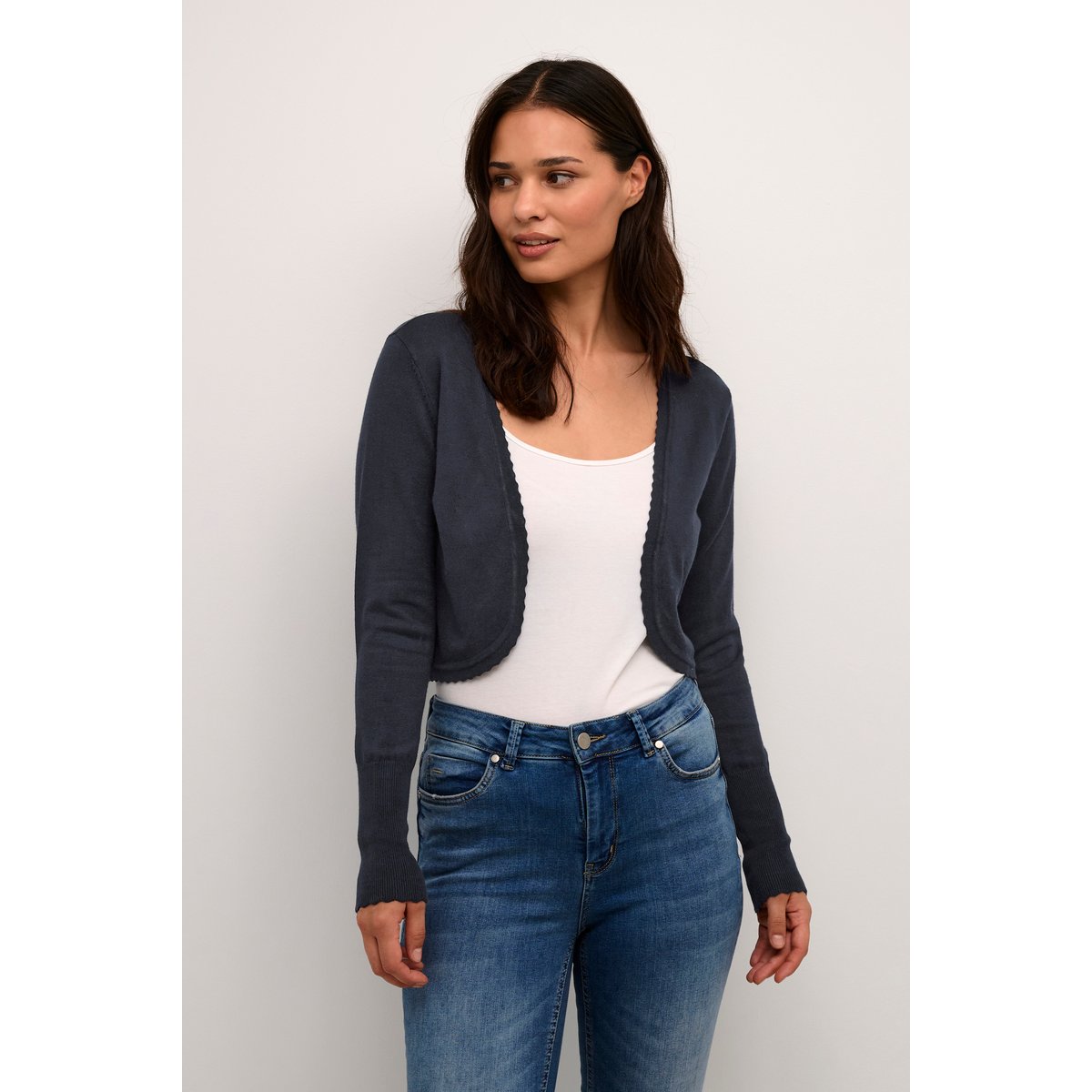Cardigan à tricot bleu salute, CULTURE