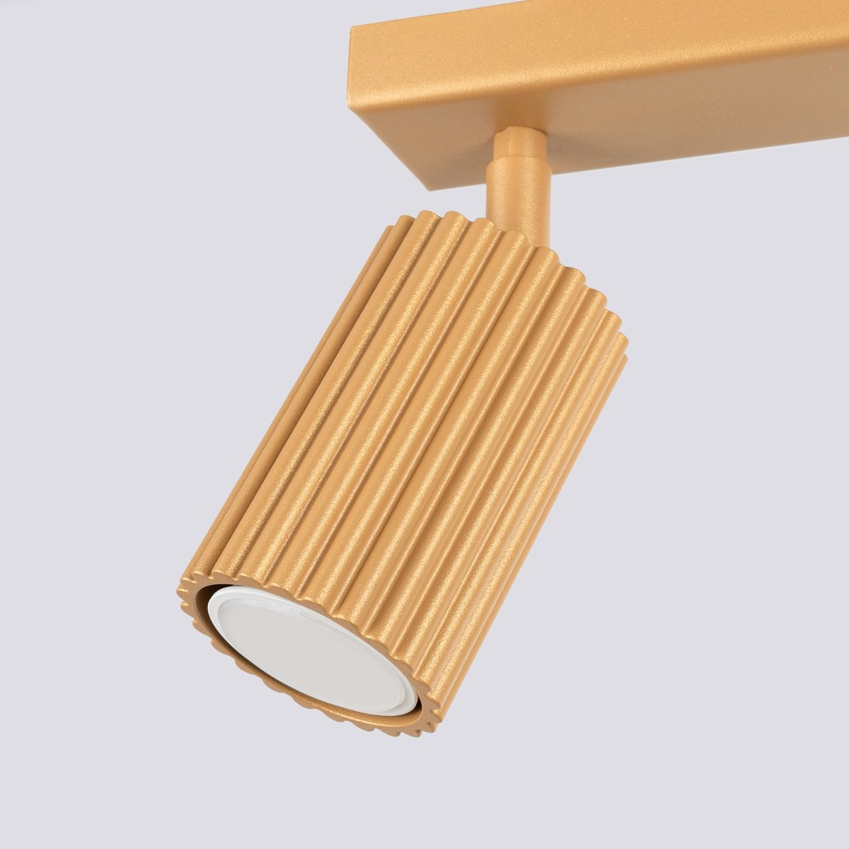 Plafonnier Aluminium Doré GU10 2 Karbon jaune, EDEN