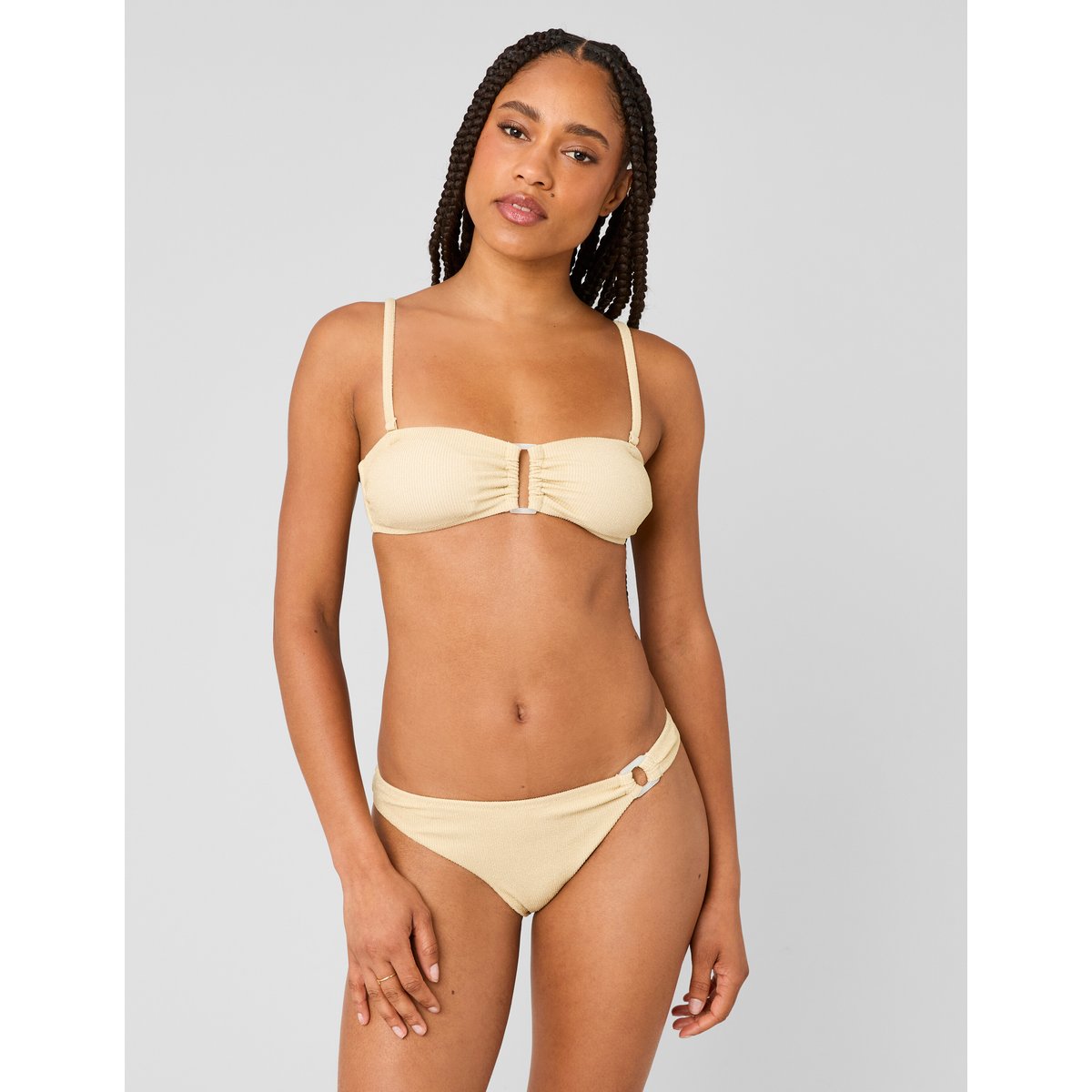 Haut de maillot de bain blanc écru, BZB