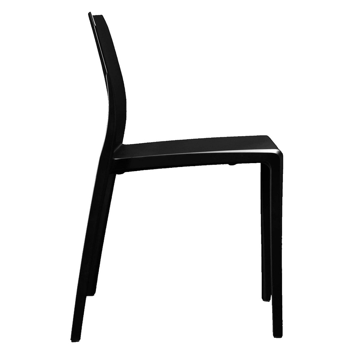 Chaise de jardin polypropylène, plastique MALYA noir, HABITAT