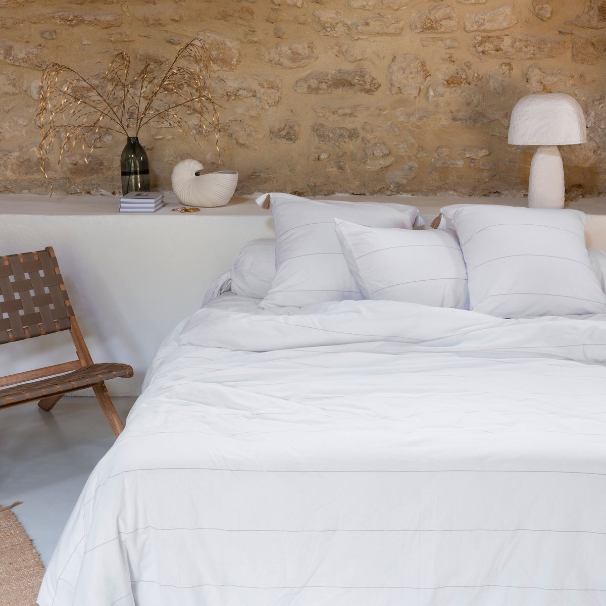 Housse de couette Imprime AMORGOS imprime, CARRE BLANC