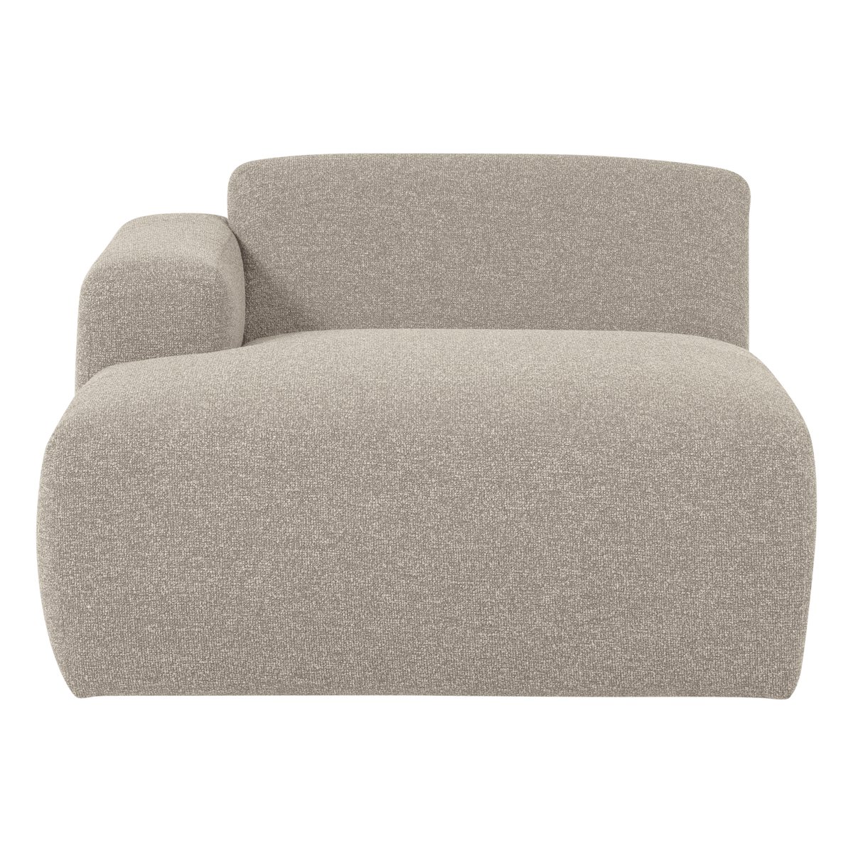 Élément chaise longue gauche en bouclé MOJO BASE beige, WOOOD