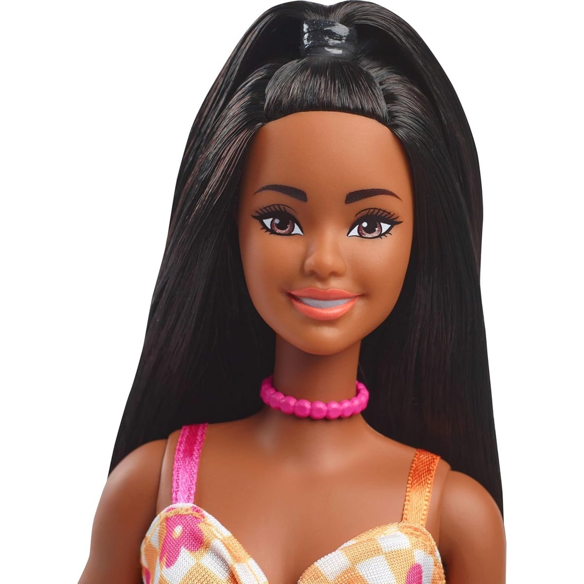 Poupée Fashionistas Spring aux cheveux noirs orange et rose, MATTEL