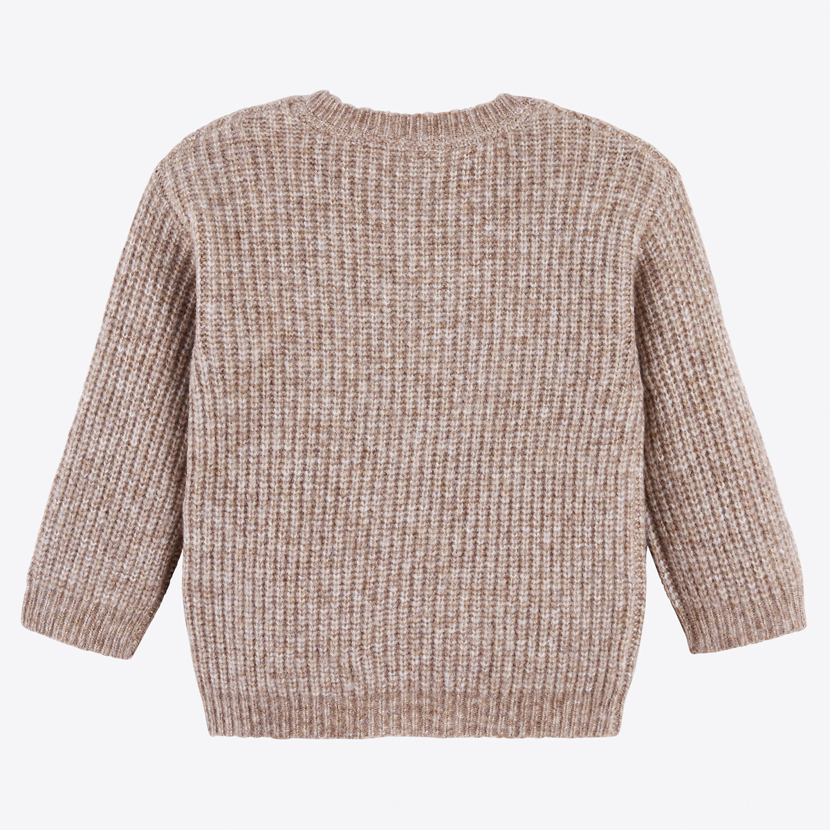 Chunky Knit Jumper with Crew Neck chestnut, LA REDOUTE COLLECTIONS